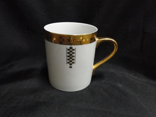 Tiffany Imperial, Frank Lloyd Wright, Gold Squares: Mug (s), 3 1/2" Tall