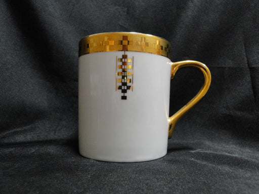 Tiffany Imperial, Frank Lloyd Wright, Gold Squares: Mug (s), 3 1/2" Tall