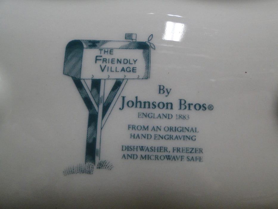 Johnson Brothers Friendly Village, 1883 Backstamp: 3-Part Tree Shape Dish, Box