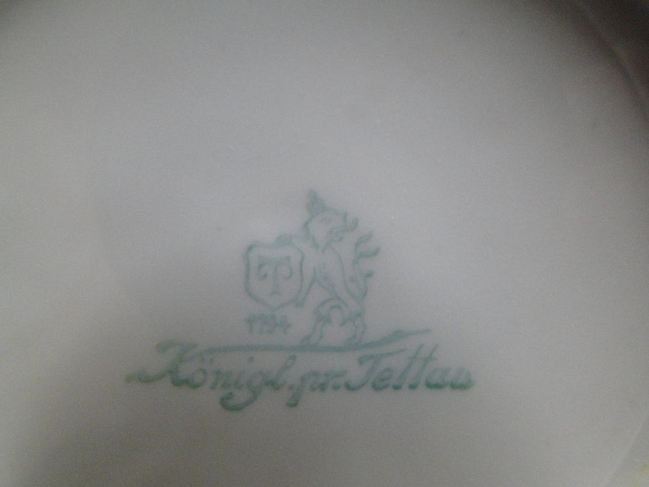 Royal Tettau Duchess Blue Green, Gold Flowers & Trim: Fruit Bowl (s), 5 5/8"
