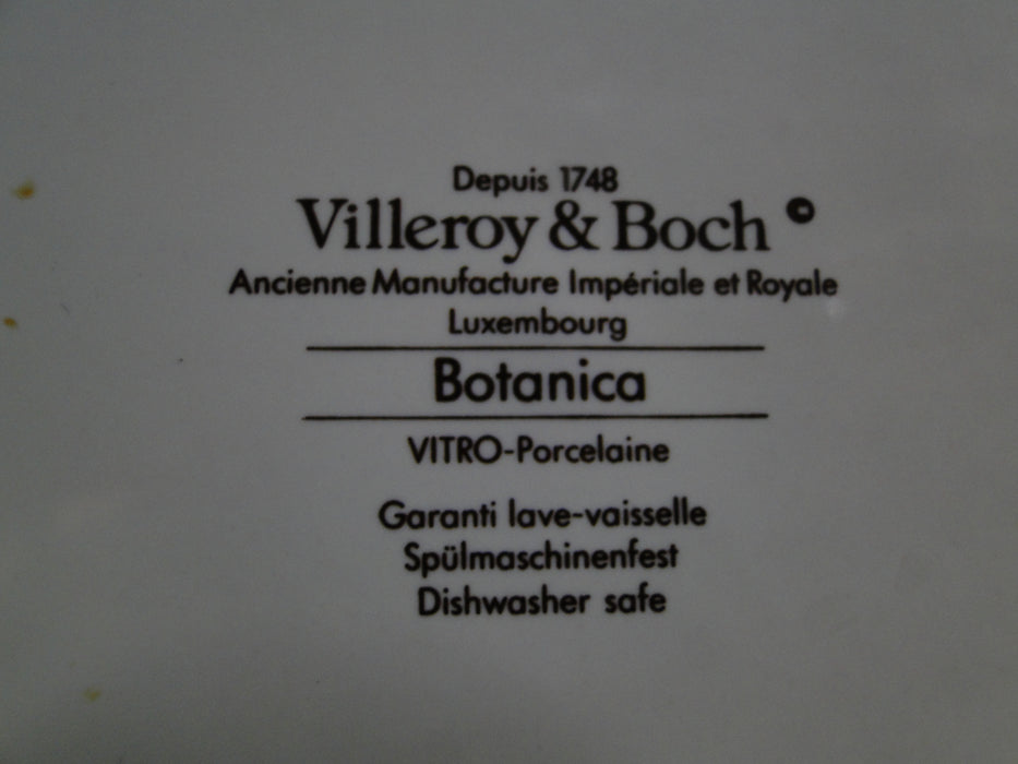 Villeroy & Boch Botanica, Flowers, Brown Trim: Jumbo Saucer Only, 7.5", No Cup
