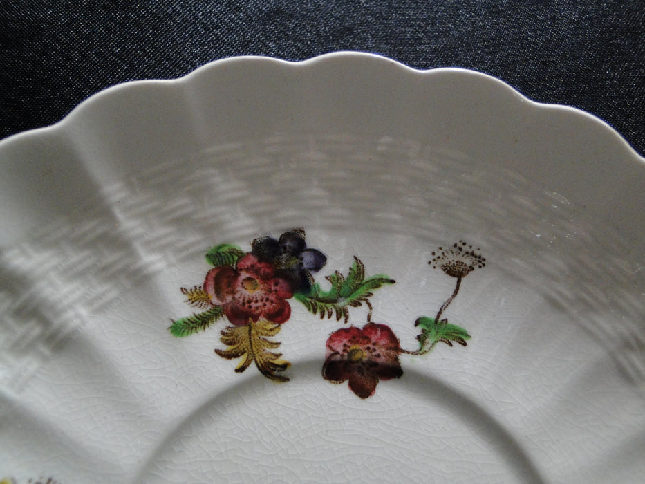 Spode Wicker Lane, Basket Weave, Florals: Cup & Saucer Set (s), 2 1/8", Crazing