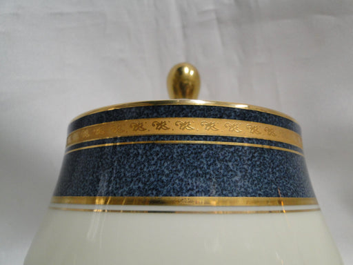 Mikasa Imperial Lapis, Blue Marble Rim, Gold: Sugar Bowl & Lid, 4 1/8"
