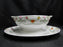 Raynaud Ceralene Guirlandes, Green Line, Flowers: Gravy Boat w/ Attached Plate