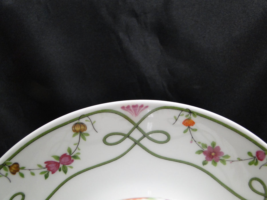 Raynaud Ceralene Guirlandes, Green Line, Flowers: Gravy Boat w/ Attached Plate