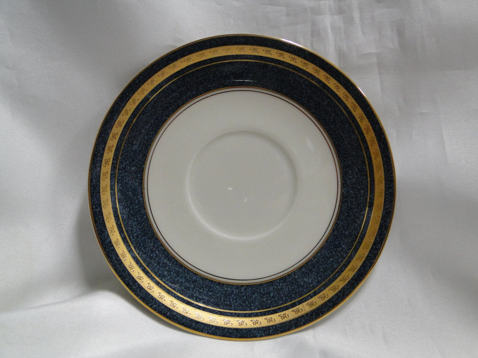 Mikasa Imperial Lapis, Blue Marble Rim, Gold: Cup & Saucer Set (s), 3 1/4" Tall