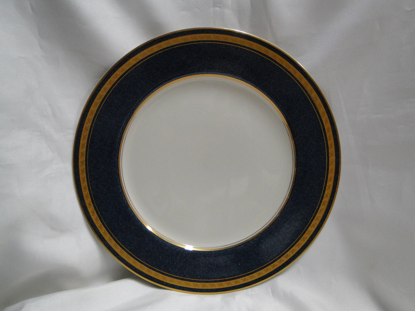 Mikasa Imperial Lapis, Blue Marble Rim, Gold: Dinner Plate, 10 7/8"