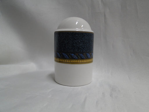 Mikasa Florentine Blue, Leaf & Tan Bands: Salt OR Pepper Shaker, 4 Holes, 3"