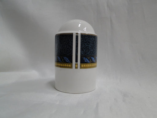 Mikasa Florentine Blue, Leaf & Tan Bands: Salt OR Pepper Shaker, 4 Holes, 3"