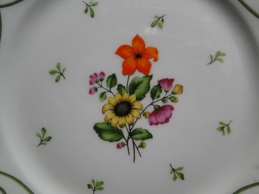Raynaud Ceralene Guirlandes, Green Line, Flowers: Salad Plate, 7 5/8", As Is