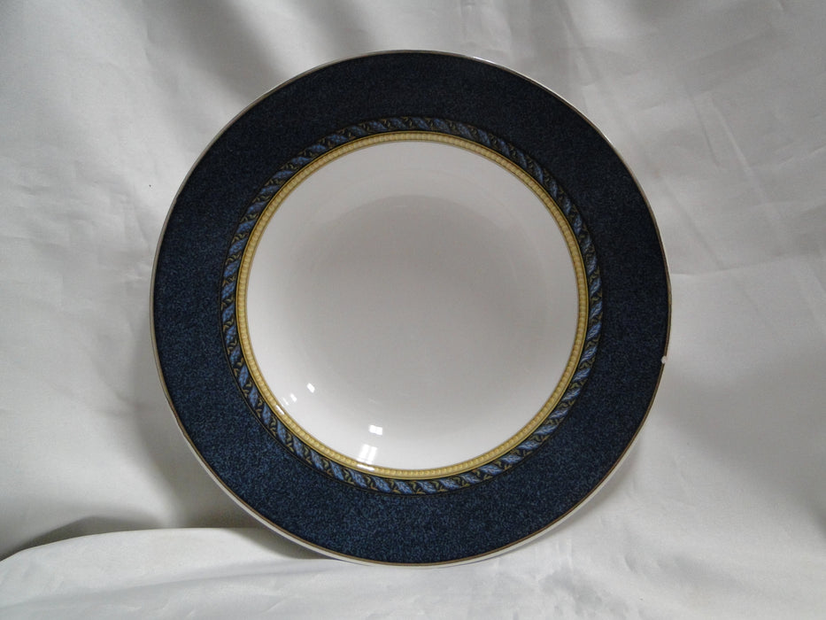 Mikasa Florentine Blue, Leaf & Tan Bands: Rim Soup Bowl, 9 1/4", As Is