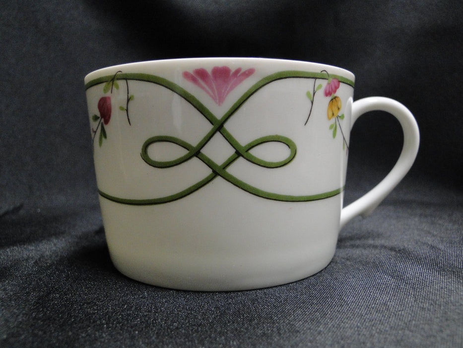 Raynaud Ceralene Guirlandes, Green Line, Flowers: Cup & Saucer Set (s), 2 1/4"