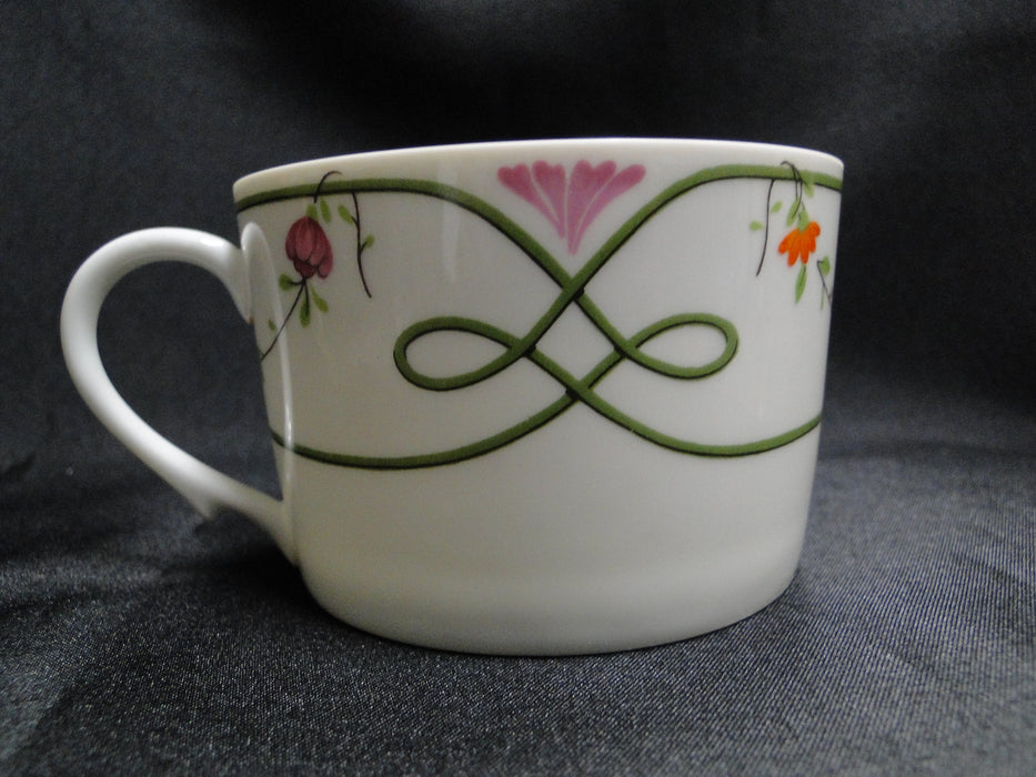 Raynaud Ceralene Guirlandes, Green Line, Flowers: Cup & Saucer Set (s), 2 1/4"