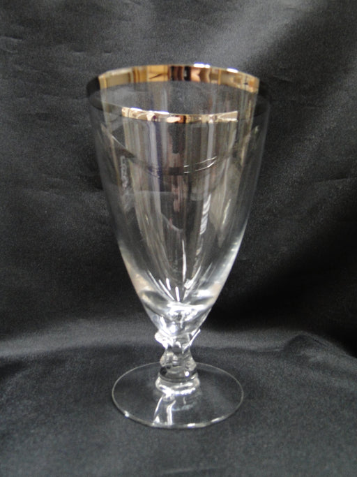 Fostoria Wedding Ring, 1/4" Platinum Trim: Iced Tea (s), 6 1/8" Tall