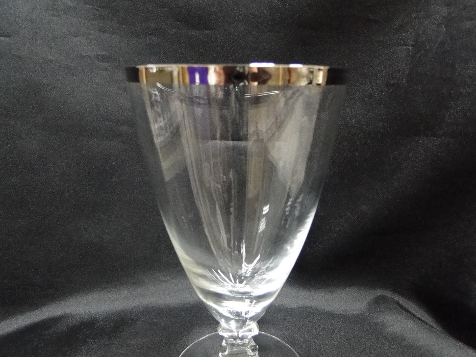 Fostoria Wedding Ring, 1/4" Platinum Trim: Iced Tea (s), 6 1/8" Tall