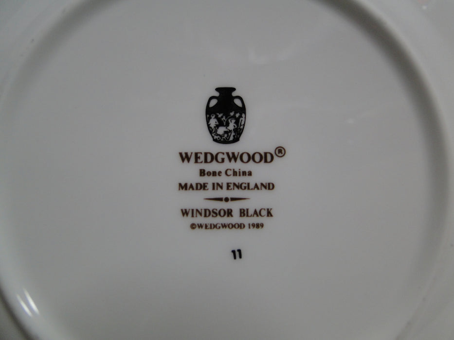 Wedgwood Windsor Black, Gold Design on Black Band: Bread Plate (s), 6 1/8"