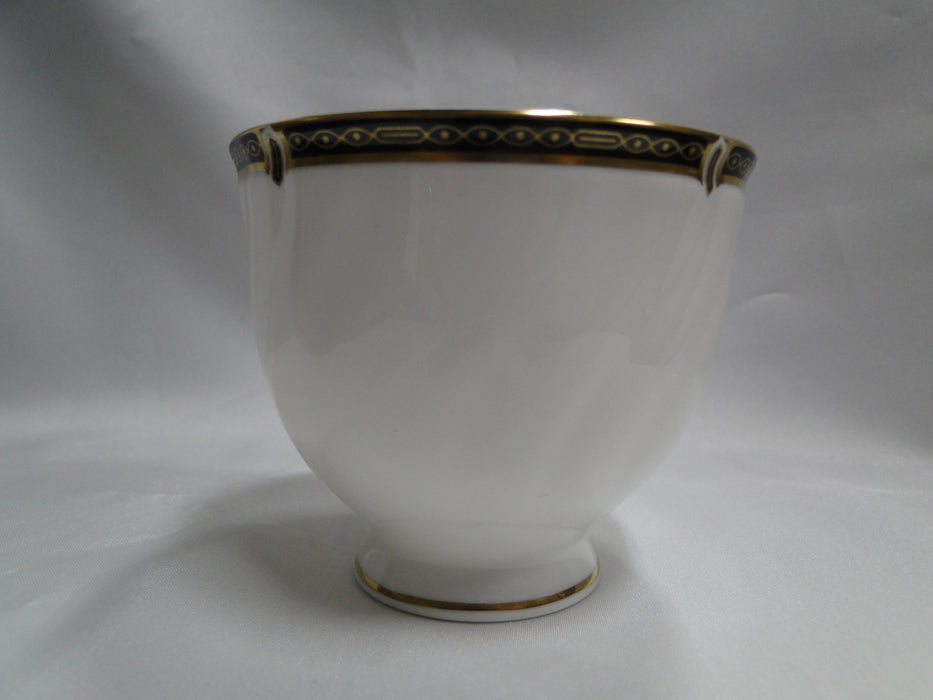 Wedgwood Windsor Black, Gold Design on Black Band: Cup & Saucer Set (s), 3" Tall