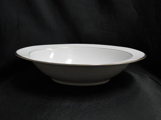 Style House Bridal Wreath, White w/ Gold Trim: Oval Serving Bowl, 11"