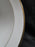 Style House Bridal Wreath, White w/ Gold Trim: Round Serving Bowl, 10"