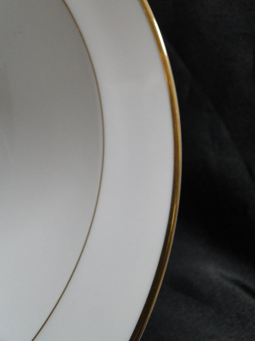 Style House Bridal Wreath, White w/ Gold Trim: Round Serving Bowl, 10"