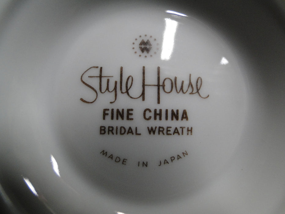 Style House Bridal Wreath, White w/ Gold Trim: Sugar Bowl & Lid, 4"