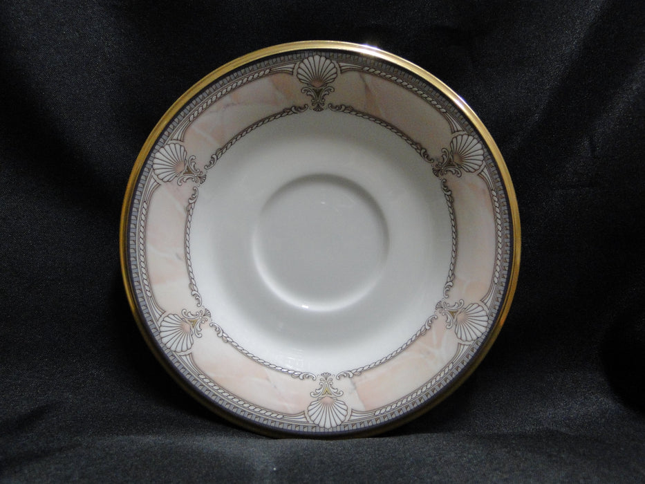 Noritake Pacific Majesty, 9771, White Shells, Pink Rim: Cup & Saucer Set (s), 3"