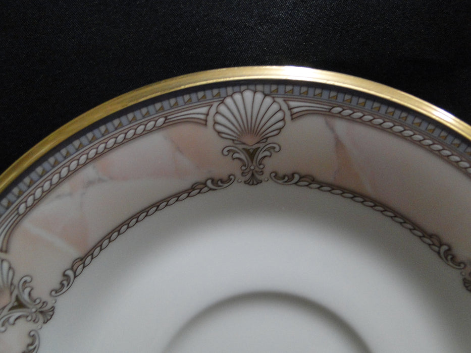 Noritake Pacific Majesty, 9771, White Shells, Pink Rim: Cup & Saucer Set (s), 3"