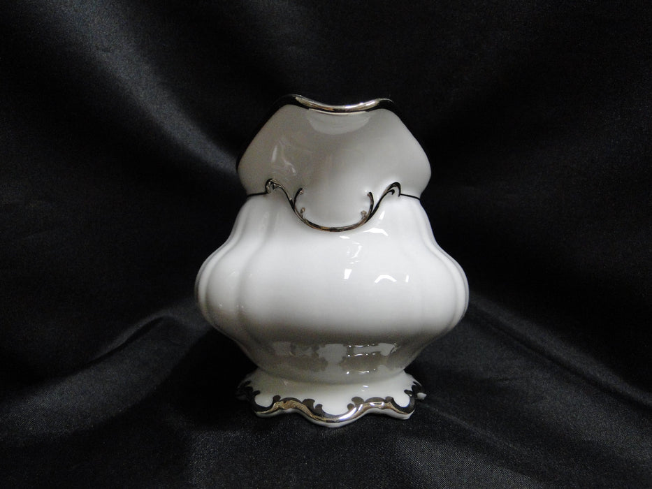 Hutschenreuther Revere, White w/ Platinum: Creamer / Cream Pitcher, 4"