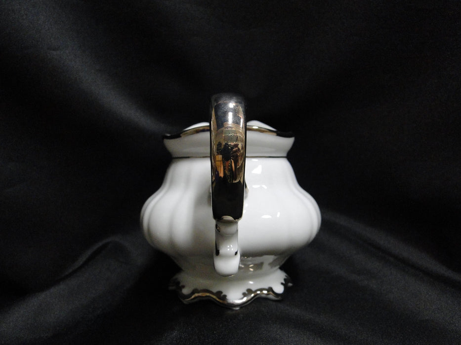 Hutschenreuther Revere, White w/ Platinum: Creamer / Cream Pitcher, 4"