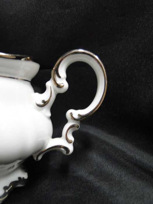 Hutschenreuther Revere, White w/ Platinum: Creamer / Cream Pitcher, 4"