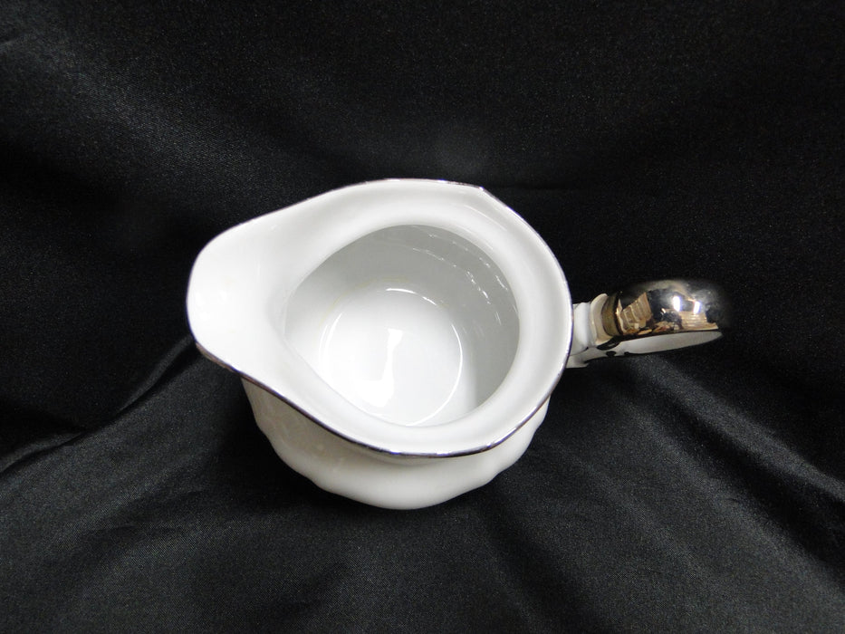 Hutschenreuther Revere, White w/ Platinum: Creamer / Cream Pitcher, 4"