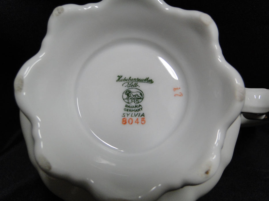 Hutschenreuther Revere, White w/ Platinum: Creamer / Cream Pitcher, 4"