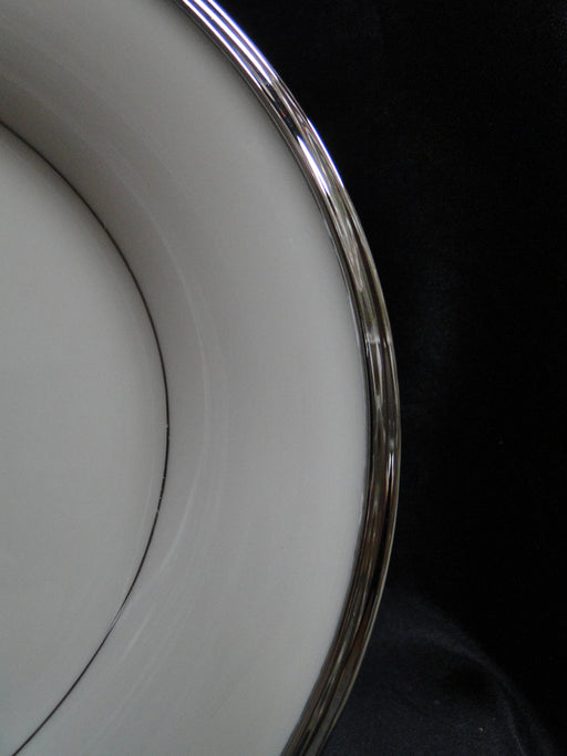 Lenox Solitaire, Ivory w/ Platinum Trim: Oval Serving Platter, 16 1/2"