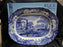 Spode Italian, Blue Scene: NEW Oval Serving Platter, 14", Box