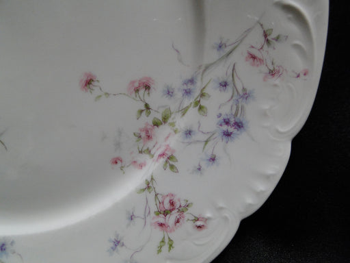 Haviland (Limoges) Schleiger 309, Pink & Blue Flowers: Dinner Plate, 10", As Is