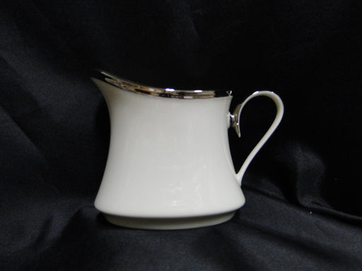 Lenox Solitaire, Ivory w/ Platinum Trim: Creamer / Cream Pitcher, 4" Tall