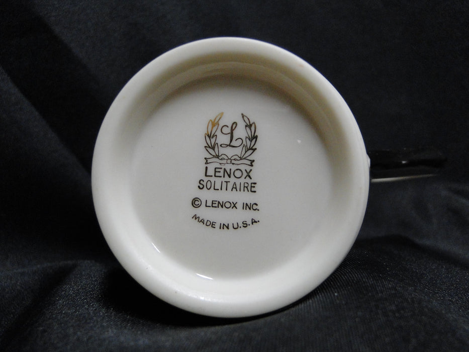 Lenox Solitaire, Ivory w/ Platinum Trim: Cup & Saucer Set (s), 3" Tall