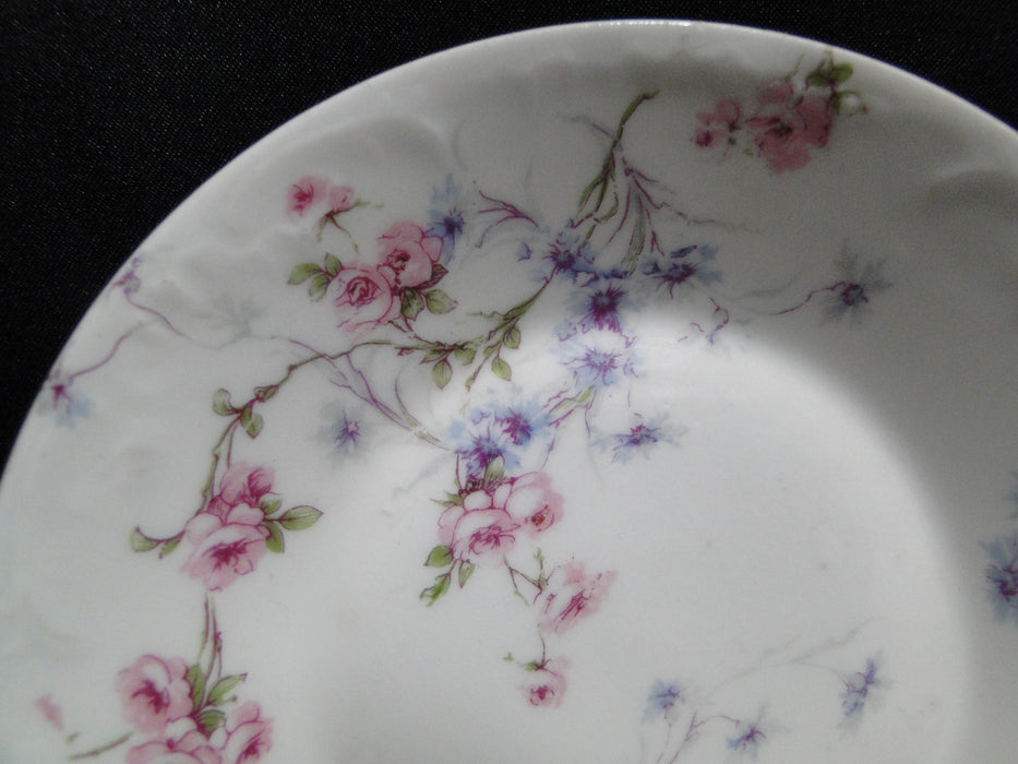 Haviland (Limoges) Schleiger 309, Pink & Blue Flowers: Fruit Bowl 4 7/8" As Is