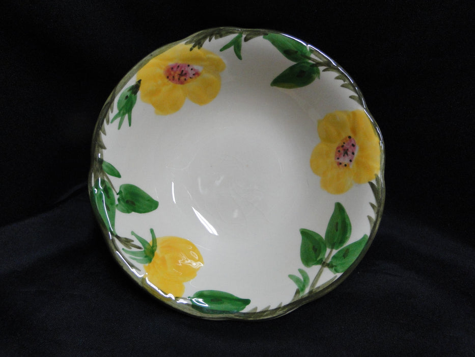 Franciscan Meadow Rose, Yellow, USA: Coupe Cereal Bowl, 6", Crazing