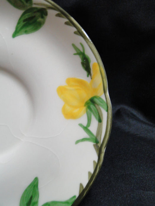 Franciscan Meadow Rose, Yellow, USA: 5 3/4" Saucer Only, No Cup, Crazing