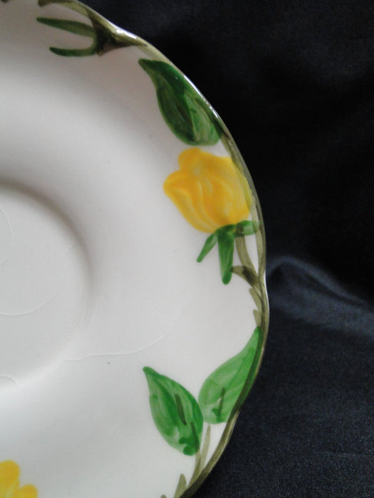 Franciscan Meadow Rose, Yellow, USA: 5 3/4" Saucer Only, No Cup, Crazing