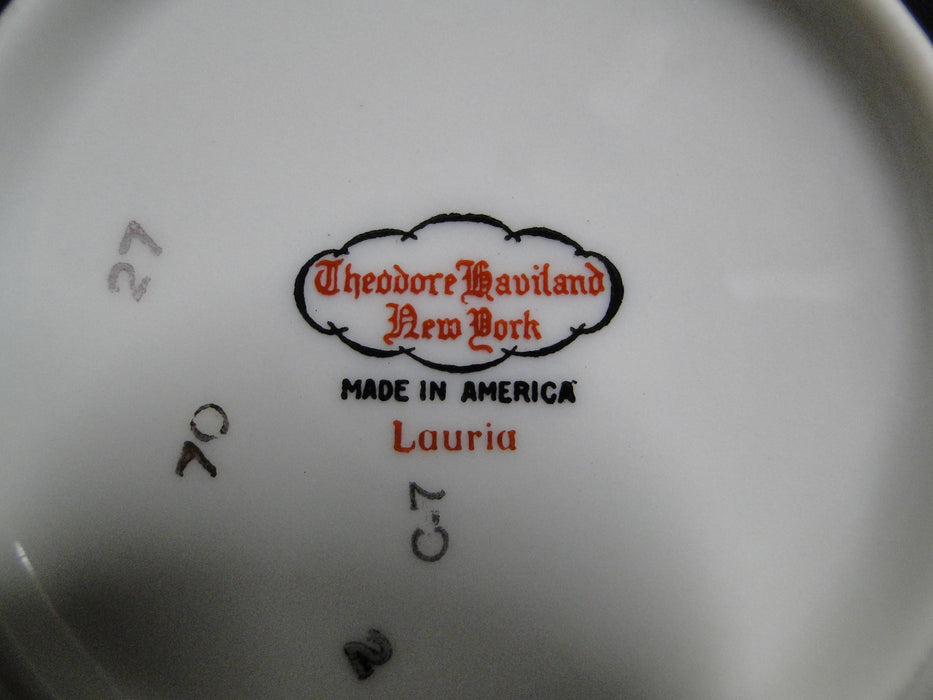 Haviland (New York) Lauria, Cobalt w/Gold Laurel: Cream Soup Bowl Only
