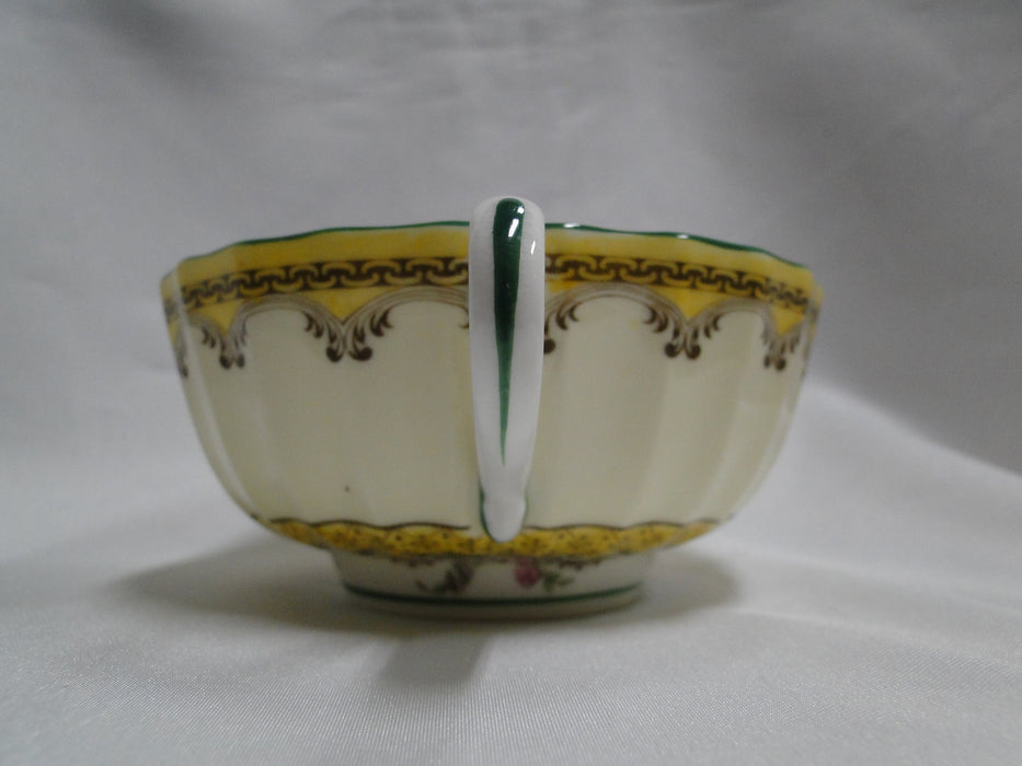 Royal Worcester Willoughby, Florals, Yellow: Cream Soup & Saucer Set, Crazing