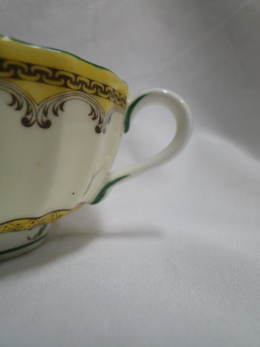 Royal Worcester Willoughby, Florals, Yellow: Cream Soup & Saucer Set, Crazing