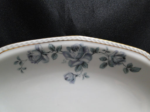 Royal Tettau Damask Rose, Blue / Green Roses: Oval Relish Dish, 9 5/8" x 5 3/4"