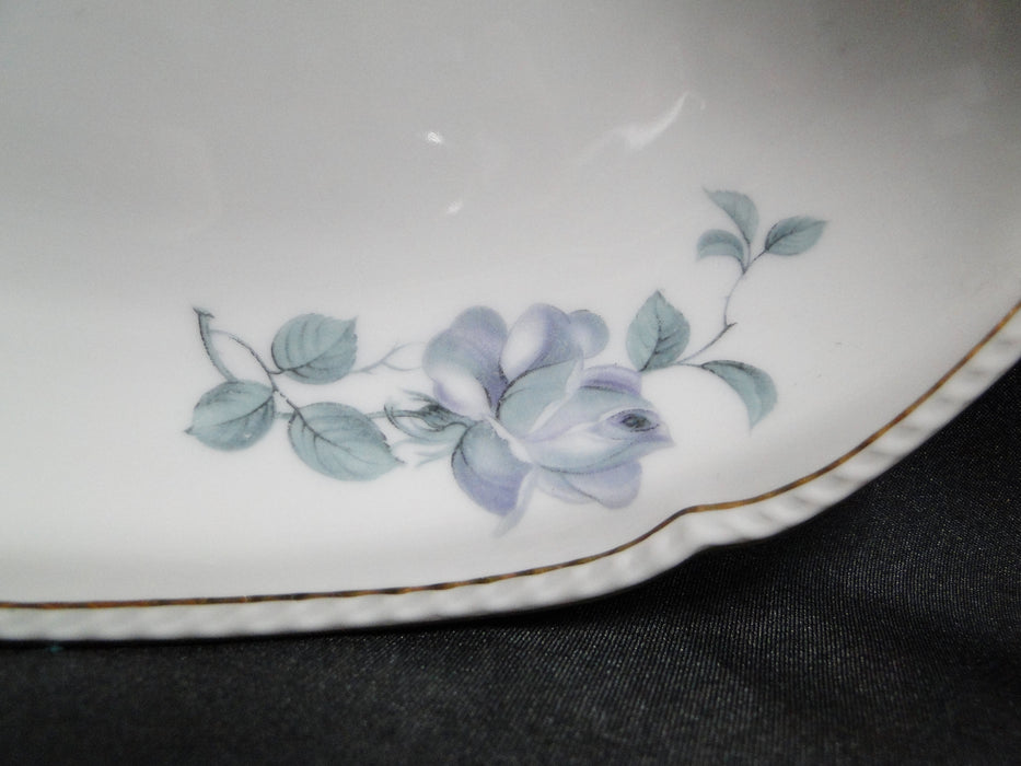 Royal Tettau Damask Rose, Blue / Green Roses: Oval Relish Dish, 9 5/8" x 5 3/4"