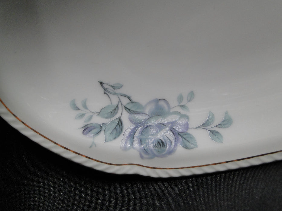 Royal Tettau Damask Rose, Blue / Green Roses: Oval Relish Dish, 9 5/8" x 5 3/4"