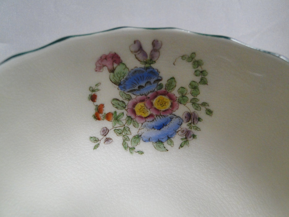 Royal Worcester Willoughby, Florals, Yellow: Cream Soup Bowl, Crazing