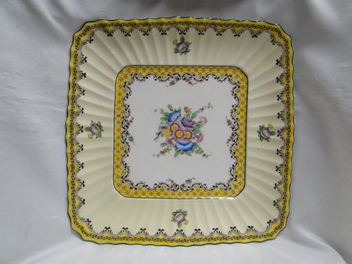 Royal Worcester Willoughby, Florals, Yellow: Square Serving Platter, 12 1/4"
