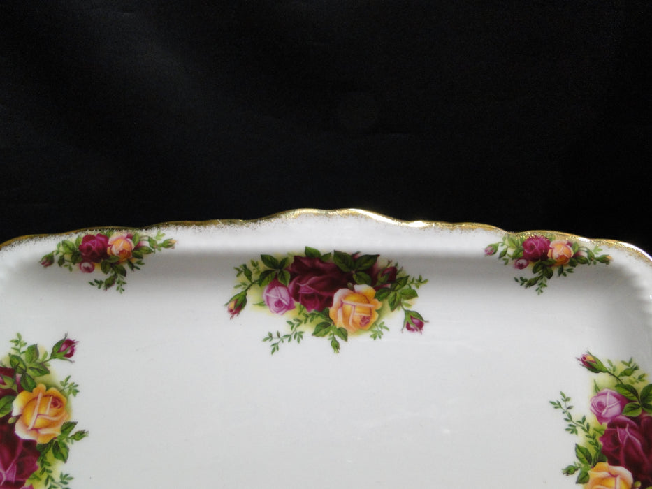 Royal Albert Old Country Roses, England: Sandwich Tray, 11 5/8" x 6 7/8"